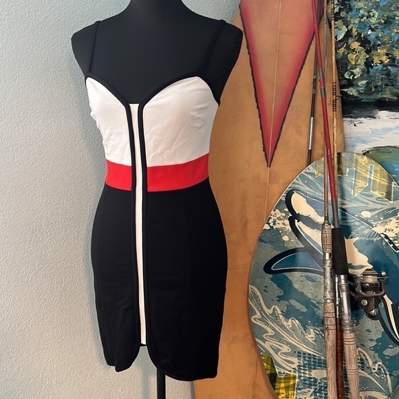 🔥Bebe, BodyCon Color-block Beauty! Excellent Condition, Size S - Picture 2 of 15